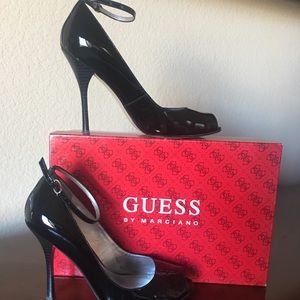Guess Patent Pump, Black peep toe. Size 6.5
